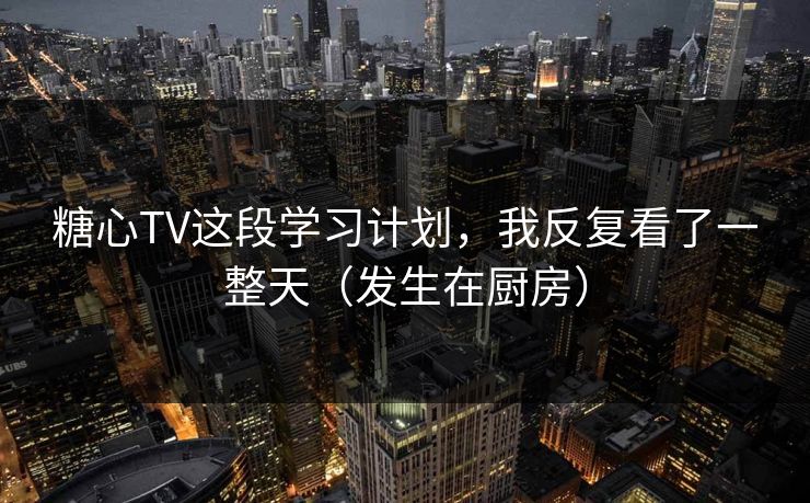 糖心TV这段学习计划,我反复看了一整天(发生在厨房) 糖心TV这段学习计划,我反复看了一整天(发生在厨房)