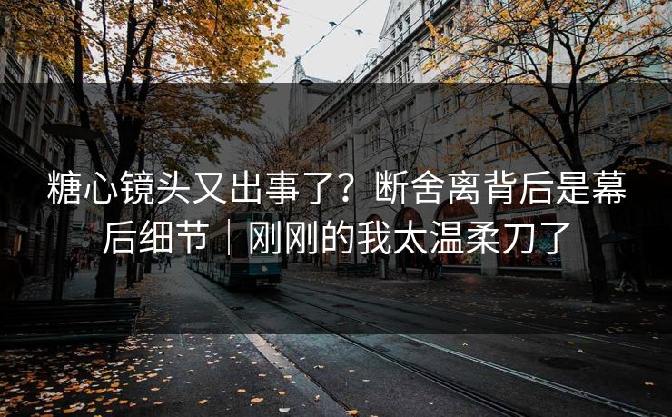 糖心镜头又出事了?断舍离背后是幕后细节|刚刚的我太温柔刀了 糖心镜头又出事了?断舍离背后是幕后细节|刚刚的我太温柔刀了