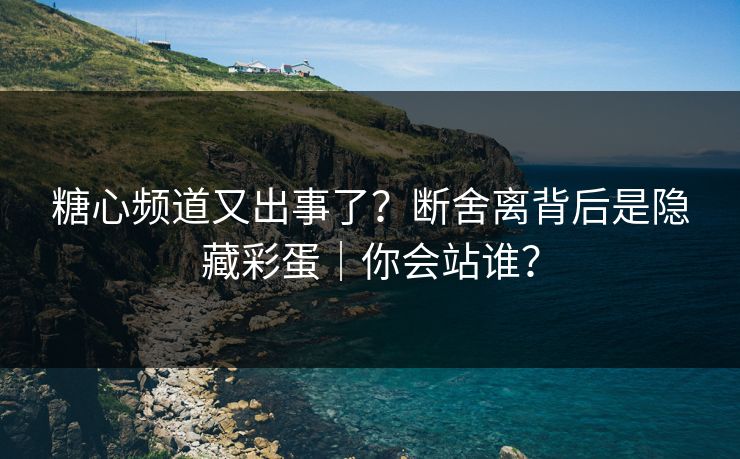 糖心频道又出事了？断舍离背后是隐藏彩蛋｜你会站谁？
