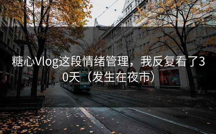 糖心Vlog这段情绪管理,我反复看了30天(发生在夜市) 糖心Vlog这段情绪管理,我反复看了30天(发生在夜市)