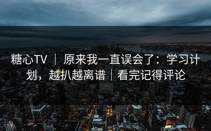糖心TV | 原来我一直误会了:学习计划,越扒越离谱|看完记得评论 糖心TV | 原来我一直误会了:学习计划,越扒越离谱|看完记得评论