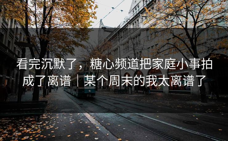 看完沉默了，糖心频道把家庭小事拍成了离谱｜某个周末的我太离谱了